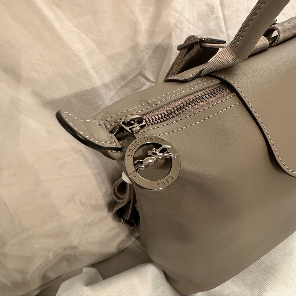 Longchamp LE PLIAGE full leather BACKPACK in Etoupe/ Turtledove - Picture 3 of 9